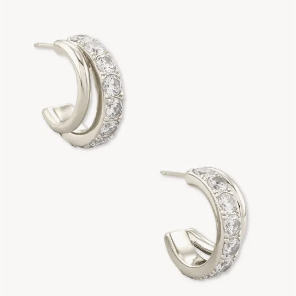 Kendra Scott Livvy Silver Huggies